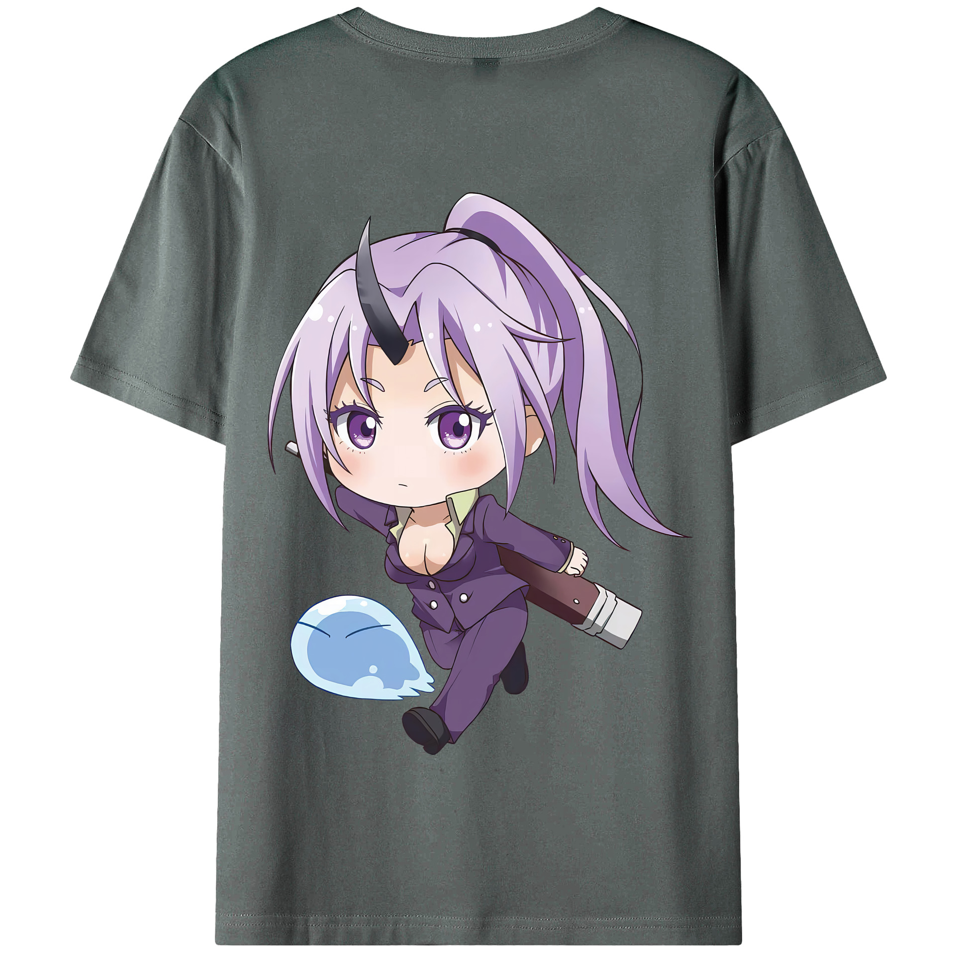 （画像用） 転スラ Regarding Reincarnated to Slime 綿100％半袖Tシャツ（背面プリント）